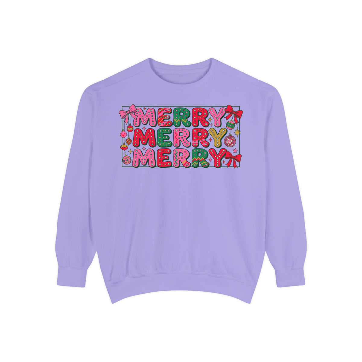 Dyed Sweatshirt, Merry Merry (White)
