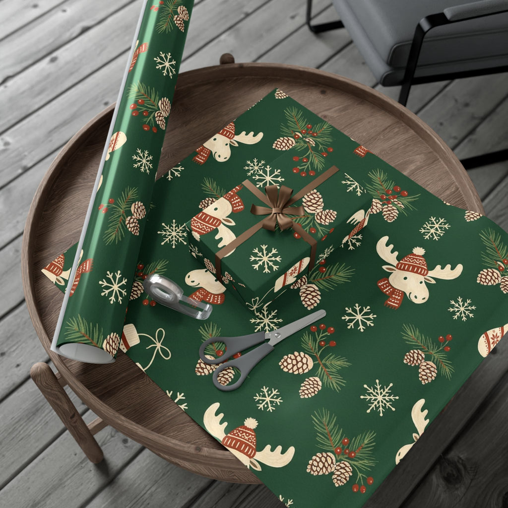 Christmas Giftwrap Paper, Green Pineapple (Custom)