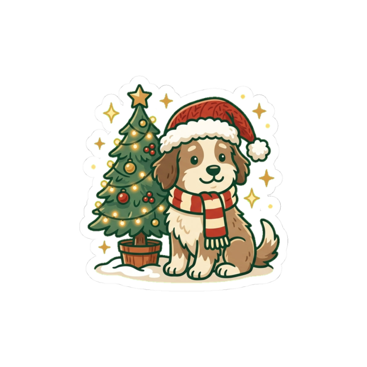 Kiss Cut Sticker, Happy Doggo