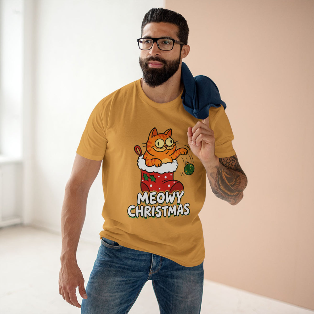 Casual Tee, Meowy Christmas (All Colors)