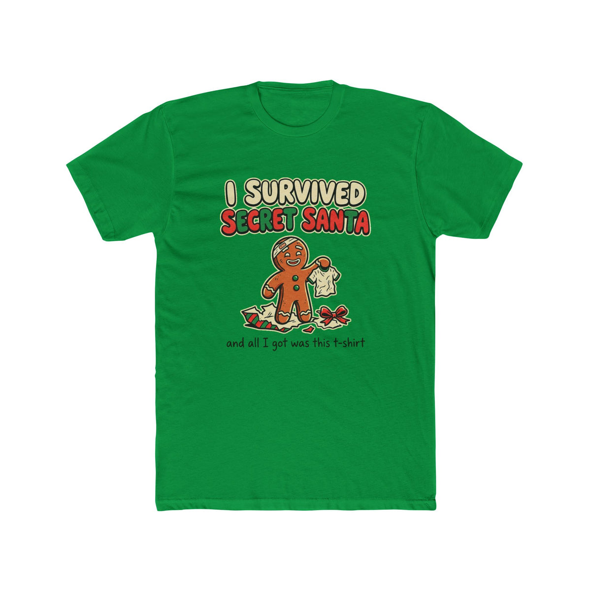 I Survived Secret Santa, Cotton T-Shirt (All Colors)
