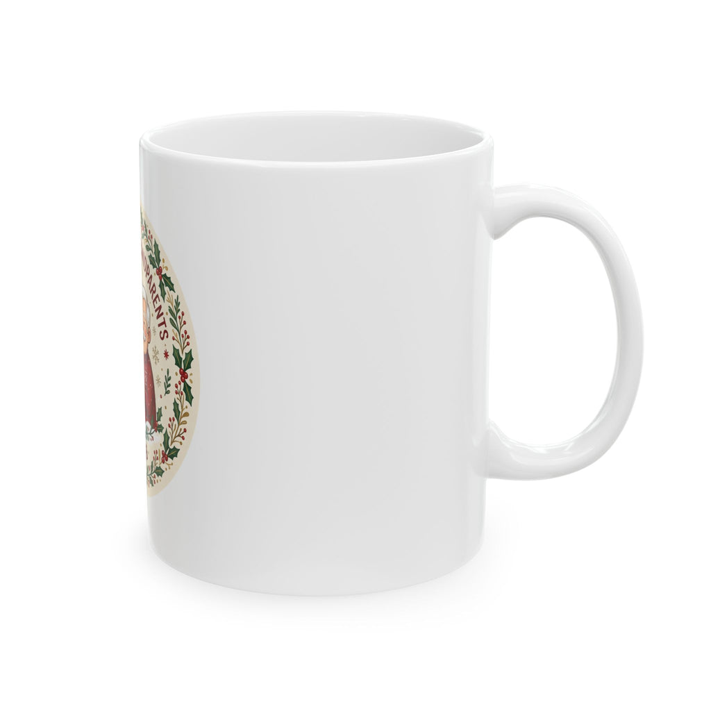Ceramic Mug, Promoted to Grandparents (White)