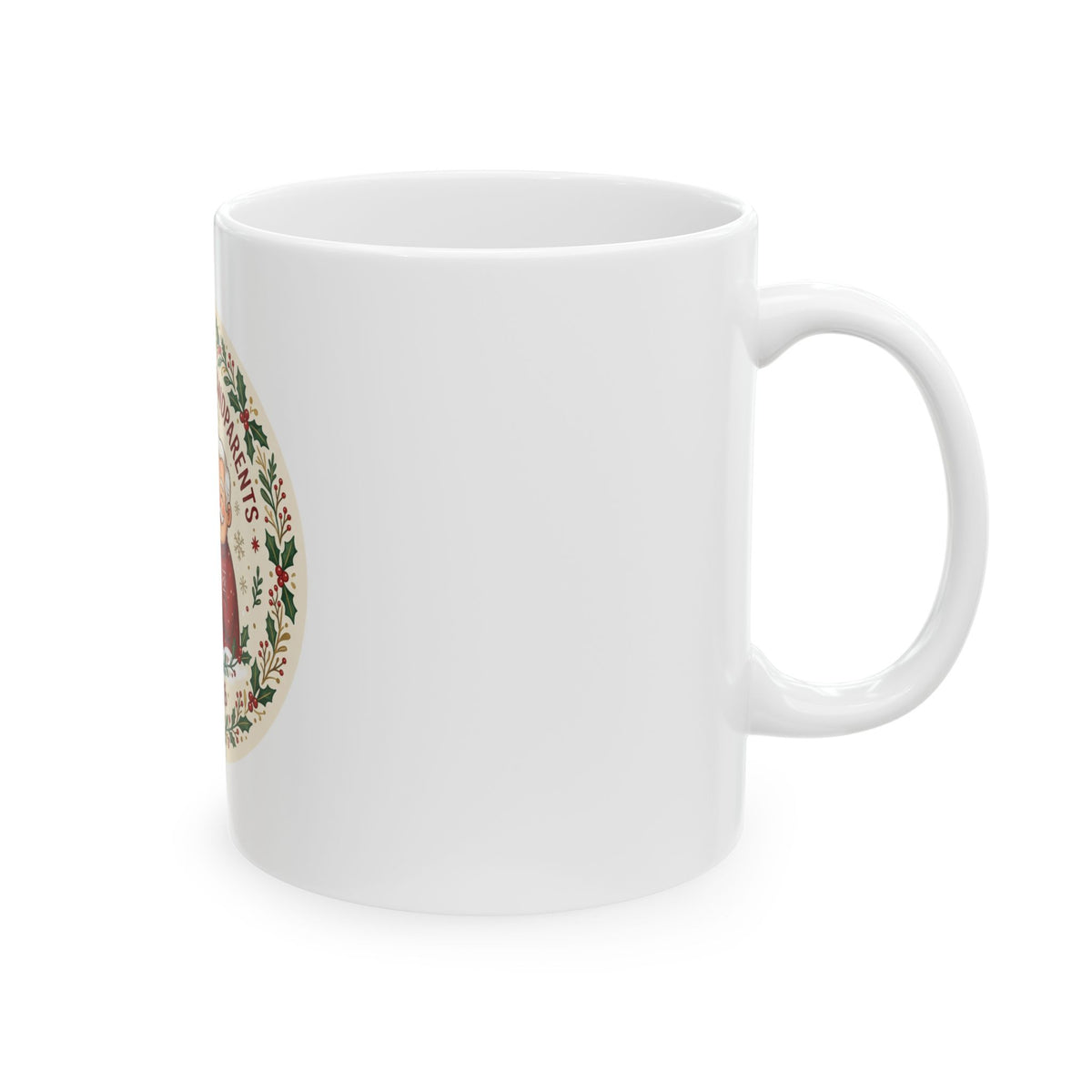 Ceramic Mug, Promoted to Grandparents (White)