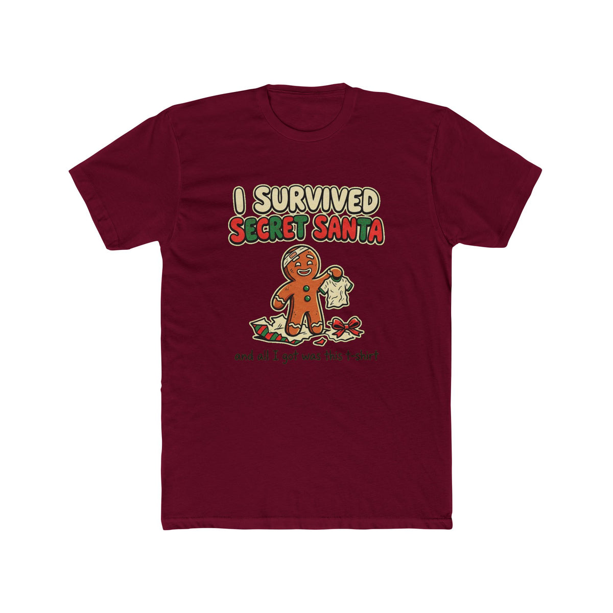 I Survived Secret Santa, Cotton T-Shirt (All Colors)