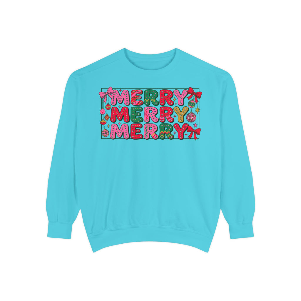 Dyed Sweatshirt, Merry Merry (White)