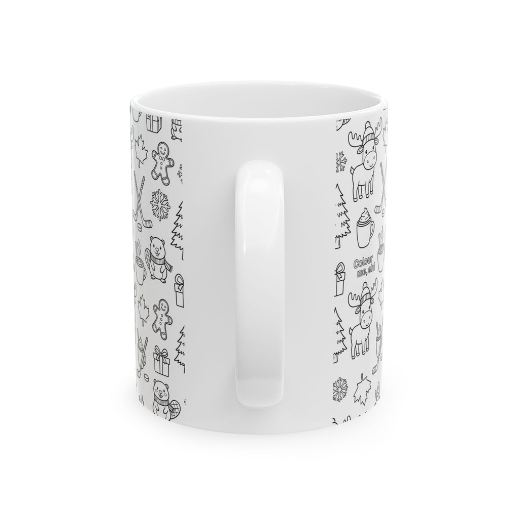 Ceramic Mug, Sticker Bomb (White)