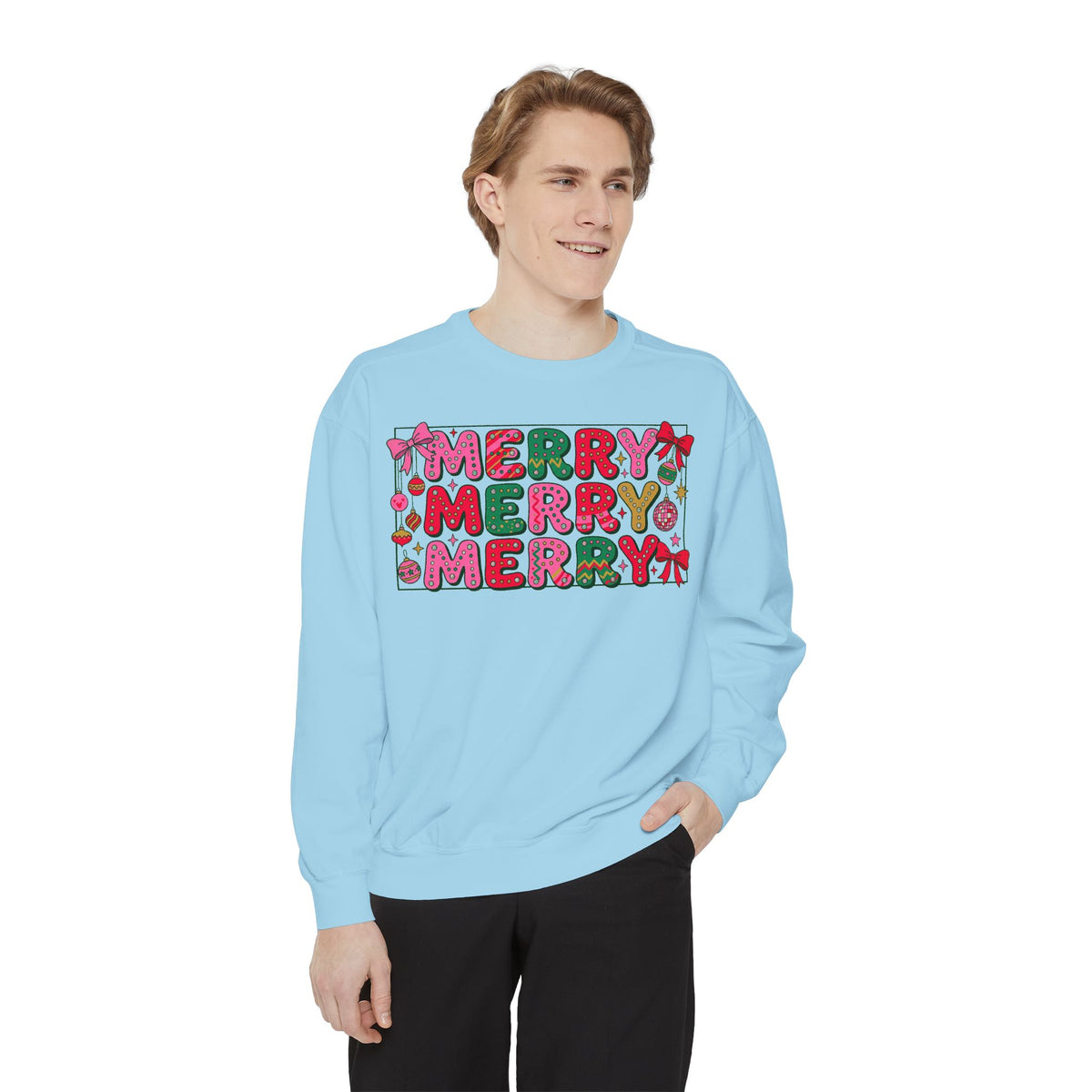 Dyed Sweatshirt, Merry Merry (White)