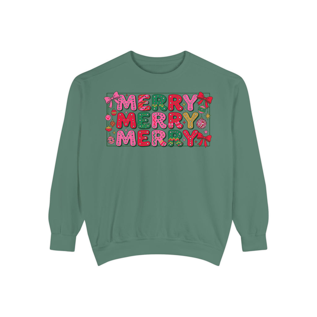 Dyed Sweatshirt, Merry Merry (White)