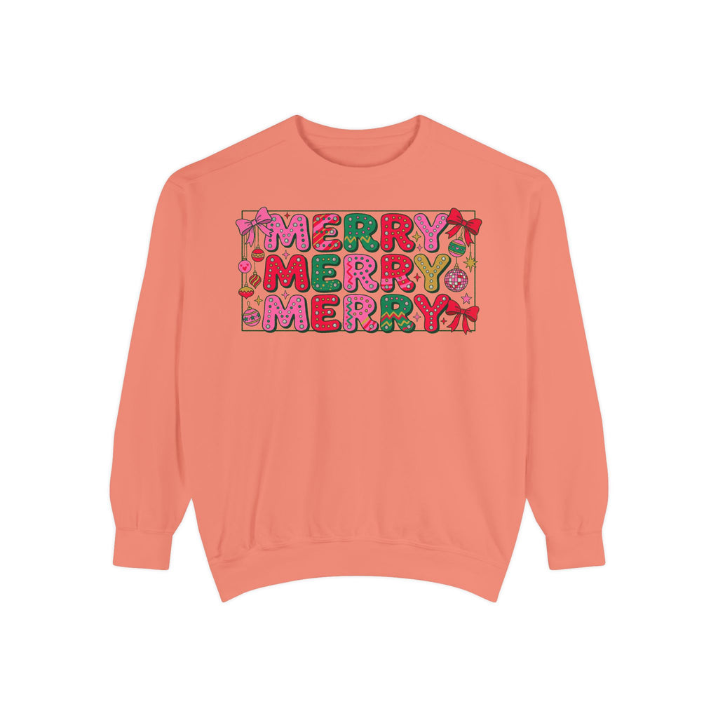 Dyed Sweatshirt, Merry Merry (White)