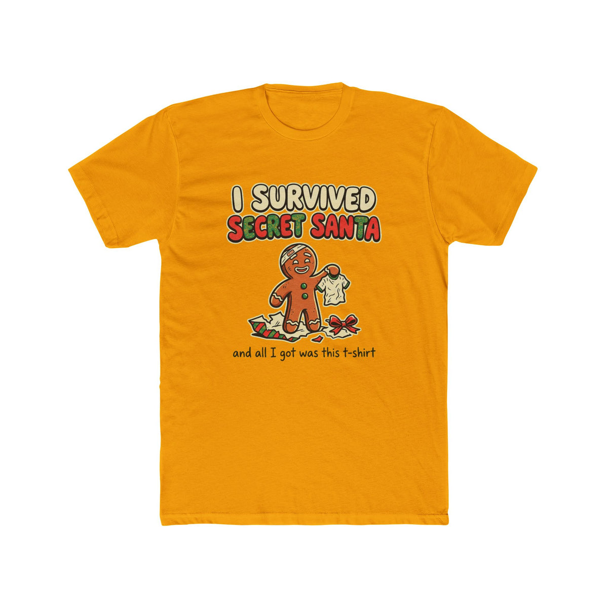I Survived Secret Santa, Cotton T-Shirt (All Colors)