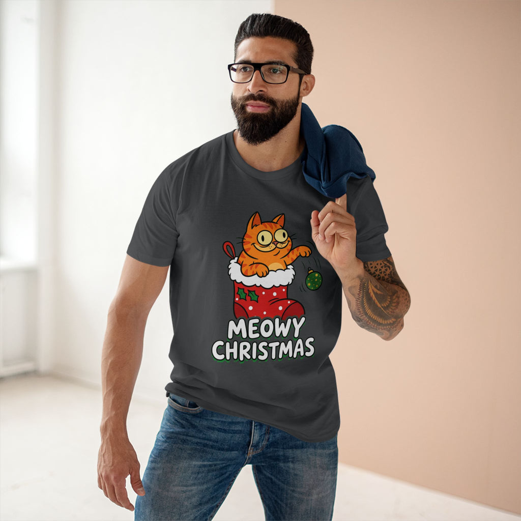 Casual Tee, Meowy Christmas (All Colors)