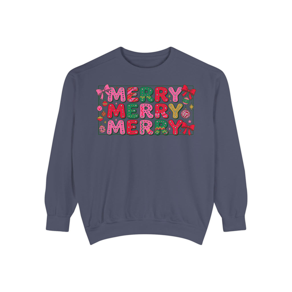 Dyed Sweatshirt, Merry Merry (White)