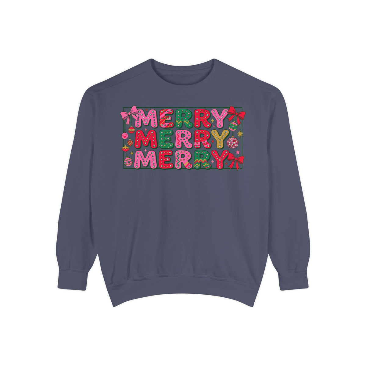 Dyed Sweatshirt, Merry Merry (White)