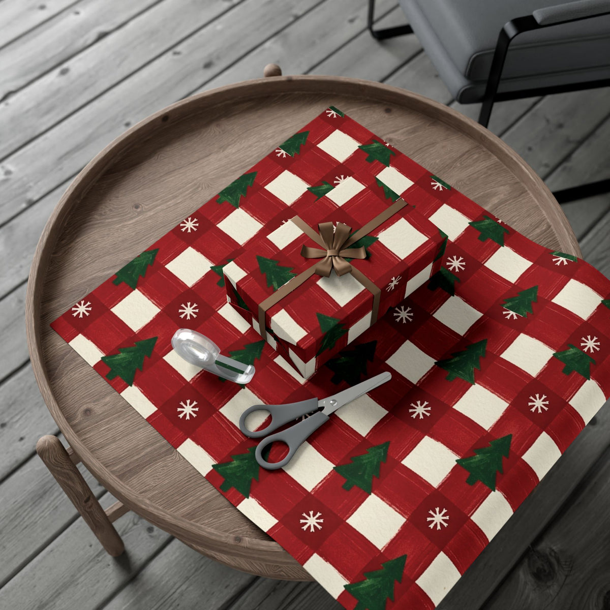 Christmas Giftwrap Paper, Classic Red (Custom)