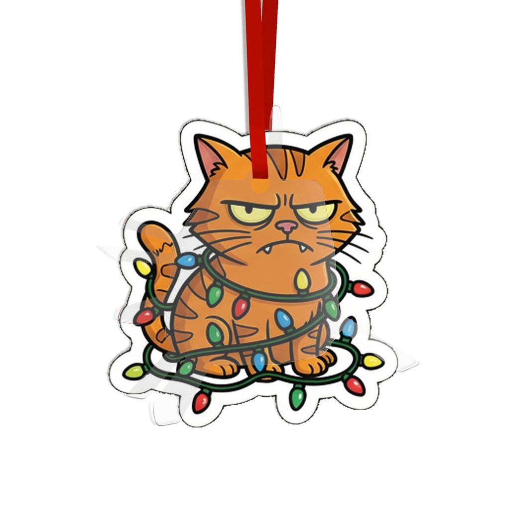 Die Cut Acrylic Ornament, Grumpy Cat