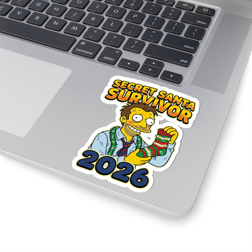 Kiss Cut Sticker, Secret Santa Survivor
