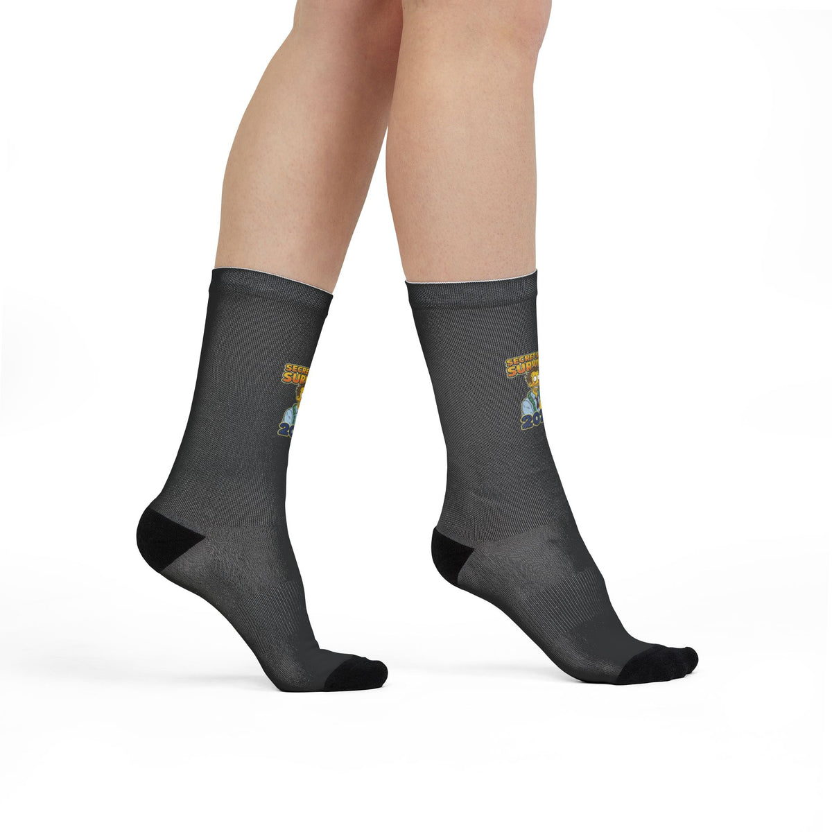 Crew Socks - Secret Santa Survivor, Black