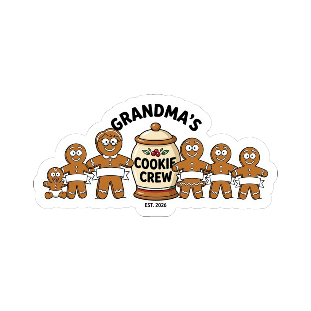 Kiss Cut Sticker, Grandma’s Cookie Crew (Custom)