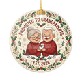 Ceramic Ornament, Promoted to Grandparents (Custom)