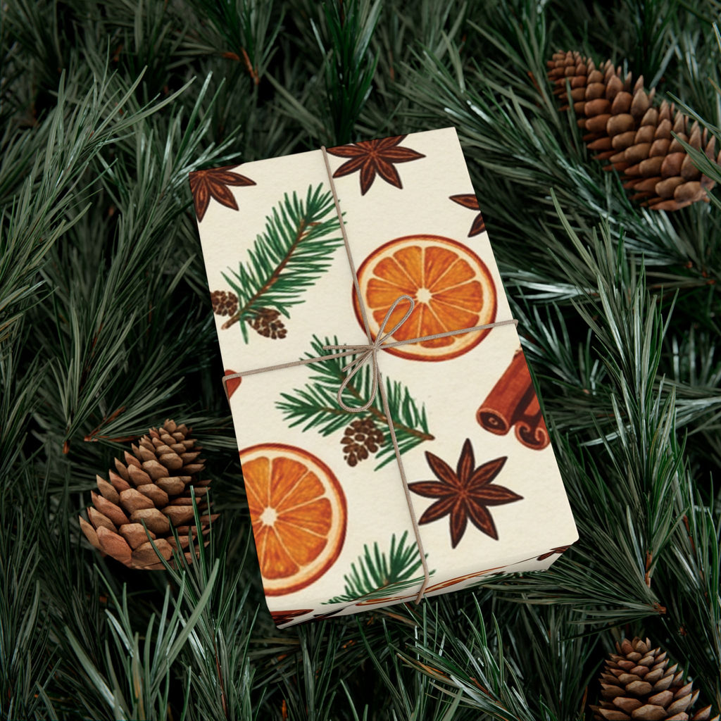 Christmas Giftwrap Paper, Bright & Spice (Custom)