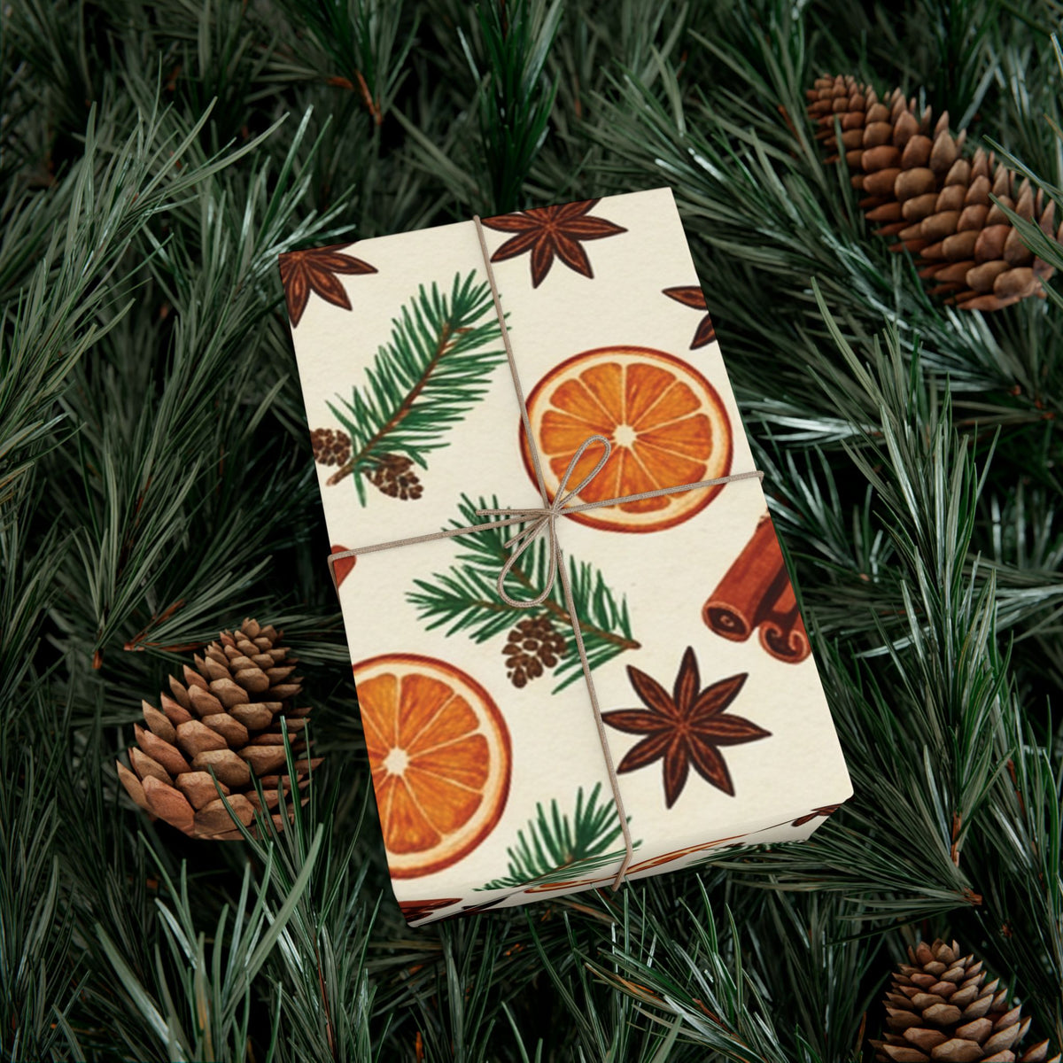 Christmas Giftwrap Paper, Bright & Spice (Custom)