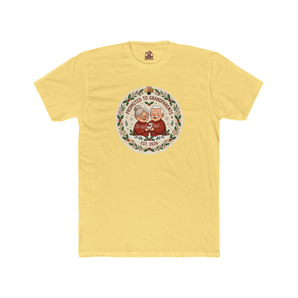 Promoted to Grandparents, Cotton T-Shirt (All Colors)(Custom)