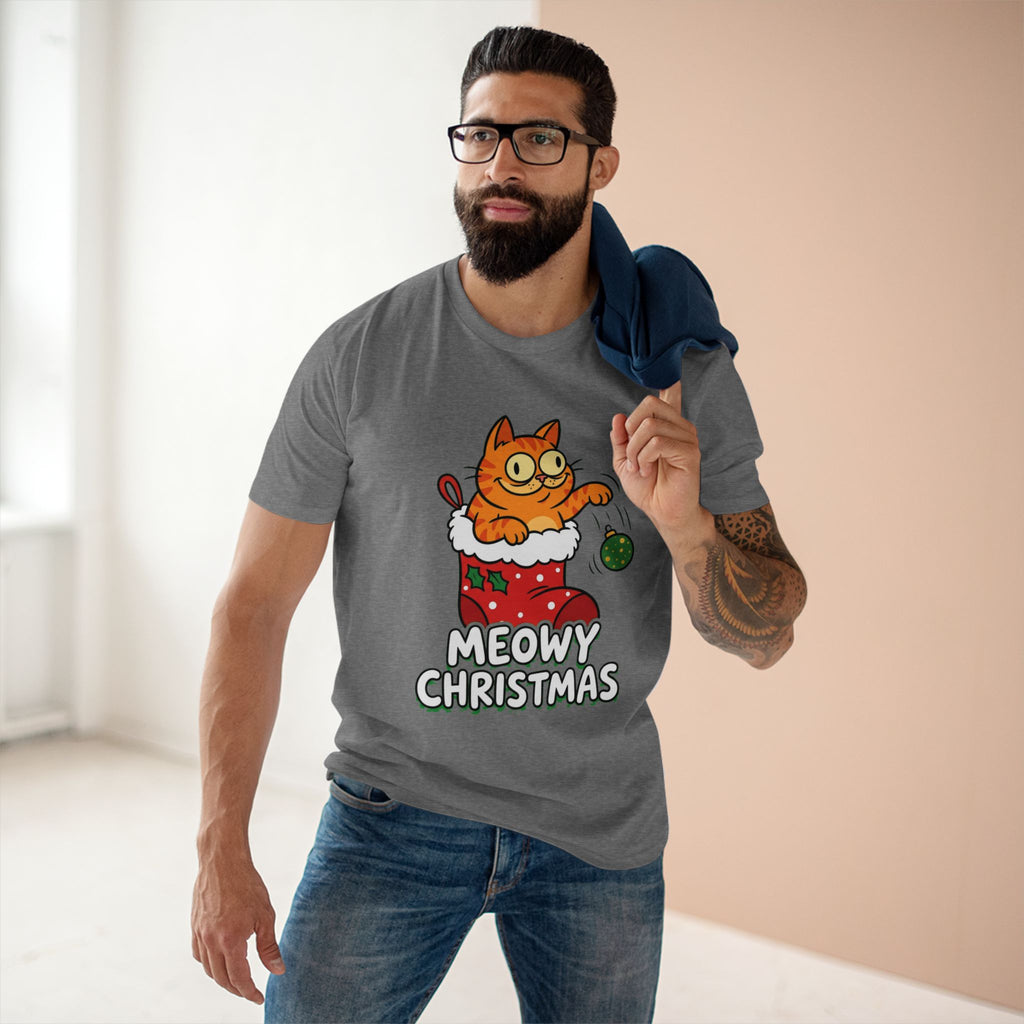 Casual Tee, Meowy Christmas (All Colors)