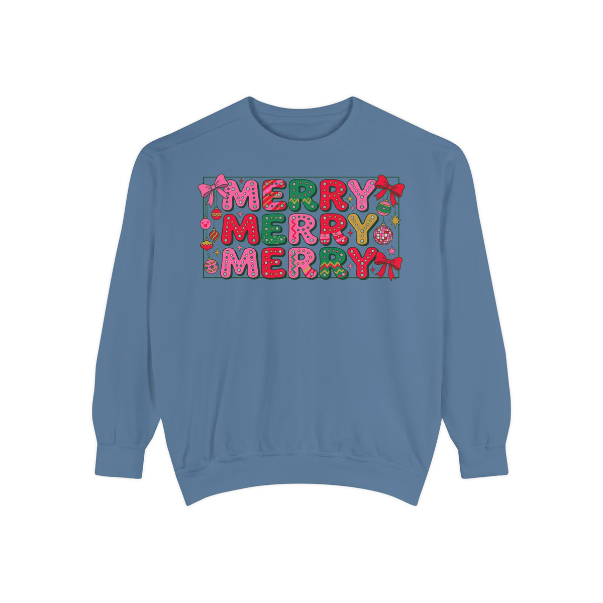 Dyed Sweatshirt, Merry Merry (White)