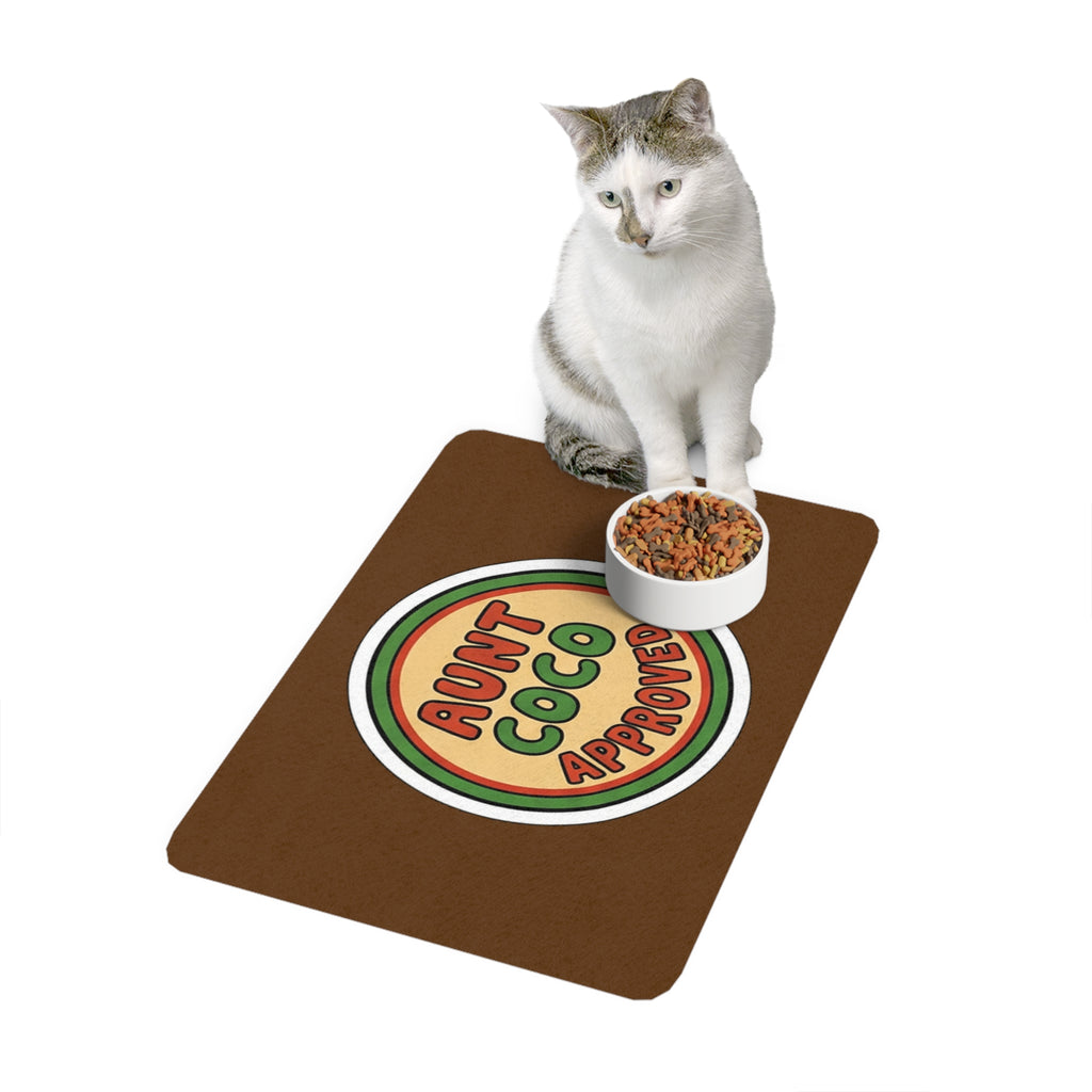 Pet Food Mat, Aunt Coco Approved - 12 x 18