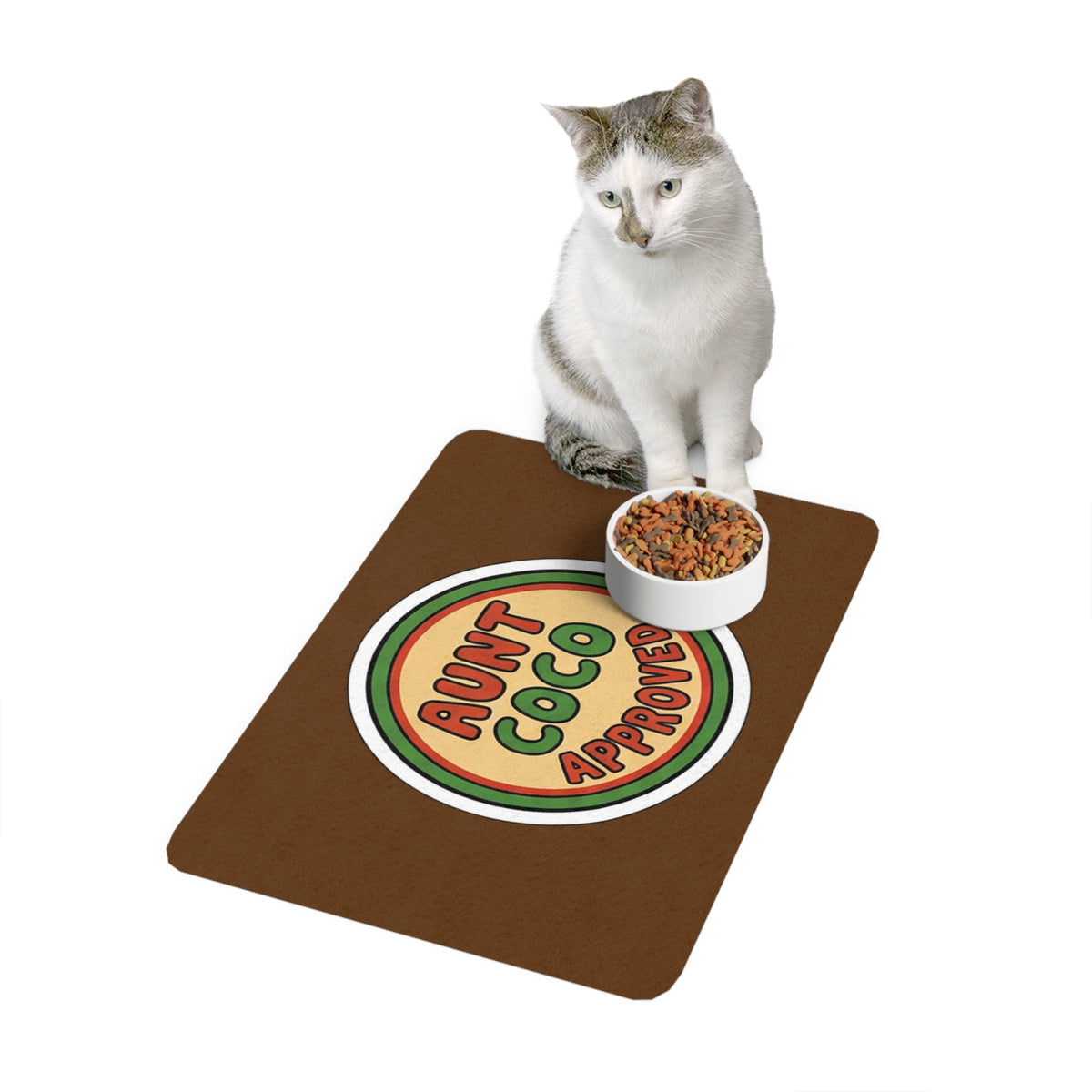 Pet Food Mat, Aunt Coco Approved - 12 x 18