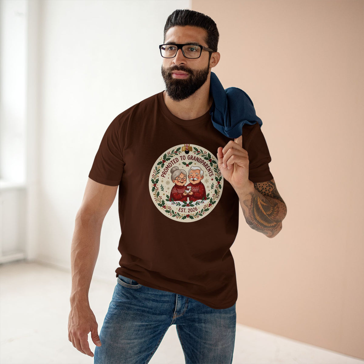 Casual Tee, Promoted to Grandparents (All Colors)(Custom)