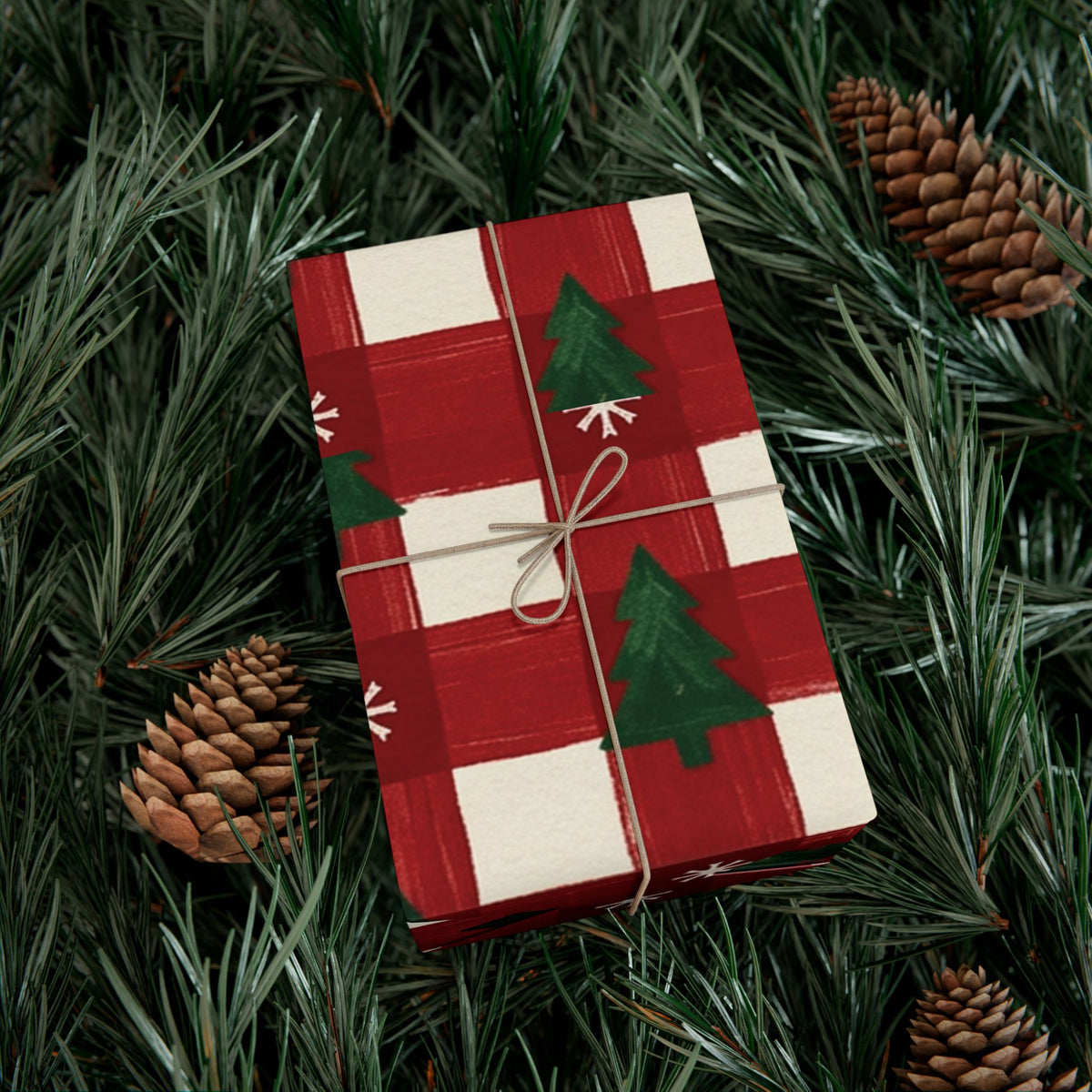 Christmas Giftwrap Paper, Classic Red (Custom)