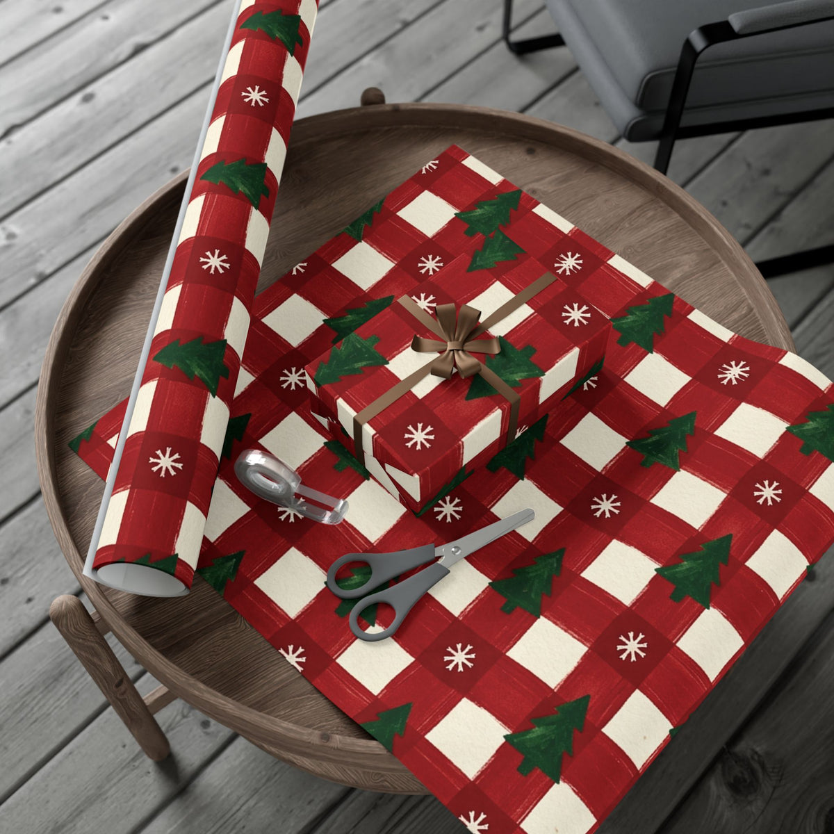 Christmas Giftwrap Paper, Classic Red (Custom)